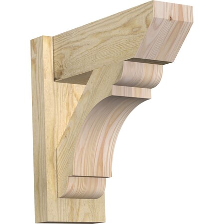 Ekena Millwork Olympic Slat Rough Sawn Outlooker, Douglas Fir, 6"W x 16"D x 16"H OUT06X16X16OLY06RDF